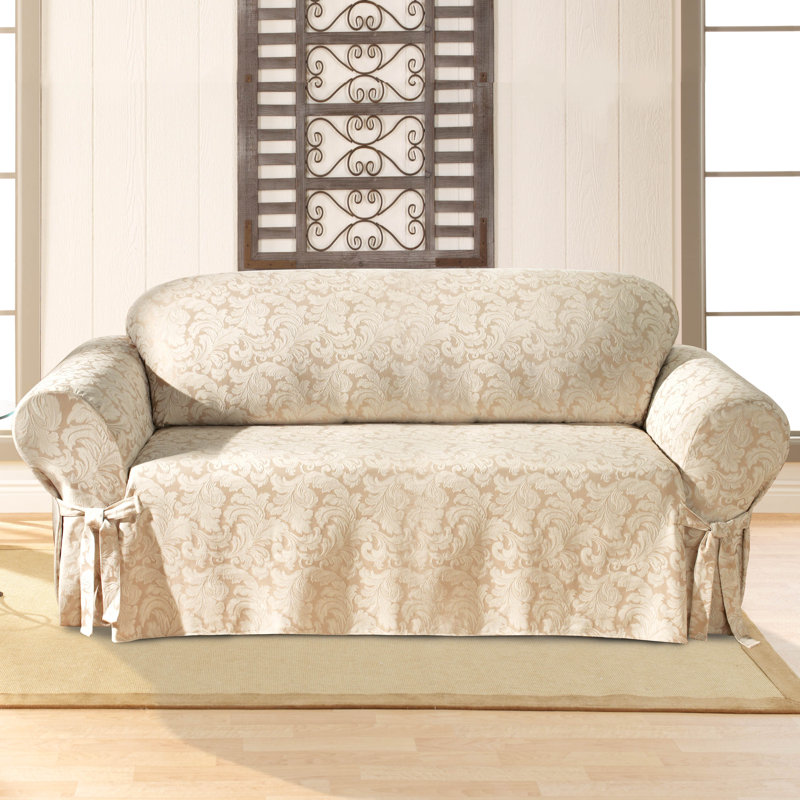 Sure Fit Scroll Classic Box Cushion Sofa Slipcover & Reviews Wayfair